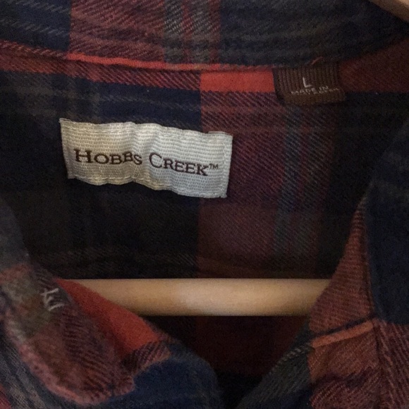 Hobbs Creek Mens Long Sleeve Flannel Shirt Size Large - Picture 5 of 16